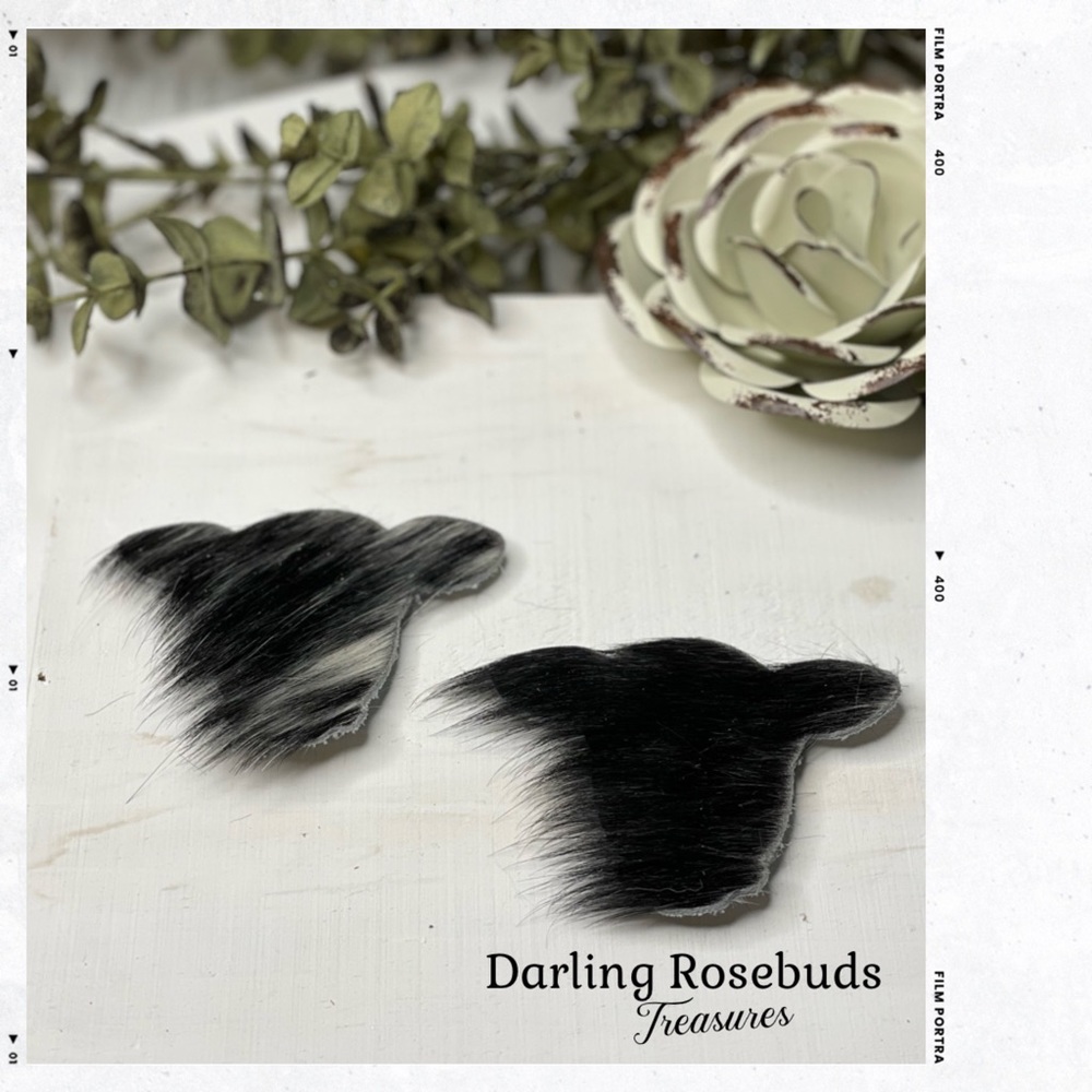 Handmade cow magnets from hair on hide leather